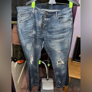 Arts meet chaos flared jeans